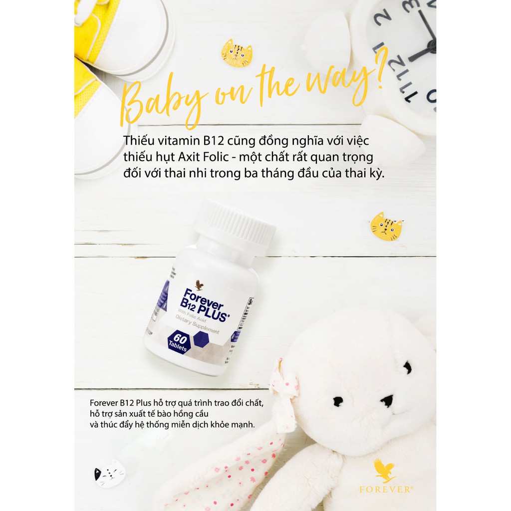 Viên bổ sung sắt Forever B12 Plus cho mẹ bầu và người thiếu máu(188flp) | Thế Giới Skin Care