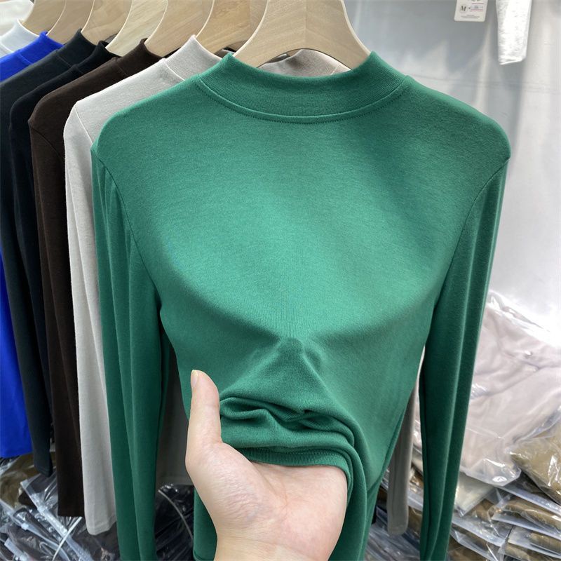 Áo Thun Nữ Dài Tay Màu Trơn Phong Cách Mới