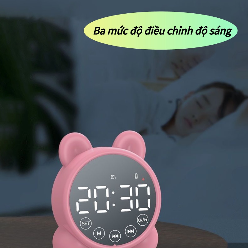 [Mã ELHACE giảm 4% đơn 300K] Loa mini gương ngoài trời đa chức năng với hình dán hoạt hình dễ thương