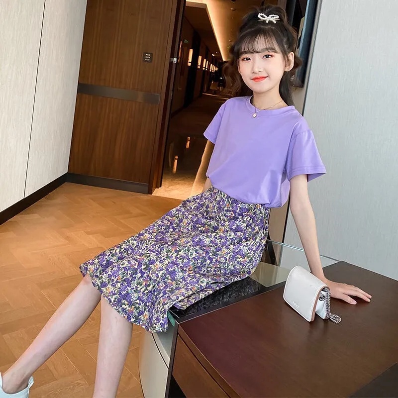 Set Đồ 2 Món Gồm Áo Thun Và Chân Váy Hàn Quốc Cho Bé Gái Từ 3 Đến 4 Đến 5 Đến 6 Đến 7 Đến 8 Đến 9 Đến 10 Đến 11 Đến 12 Tuổi 2022 Mới