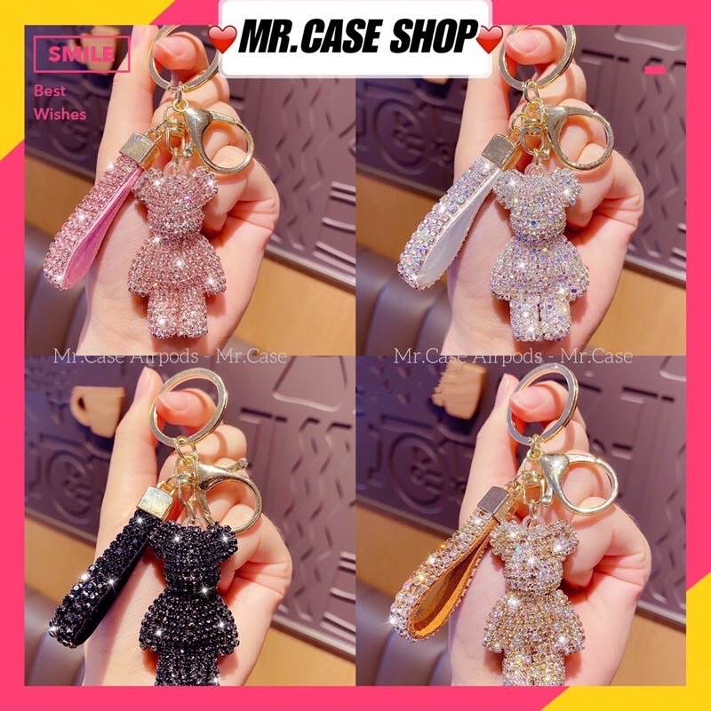 Móc Khoá Đính Đá Nhân Tạo Hính Chú Gấu Nhỏ Siêu Lấp Lánh Thời Thượng - Mr.Case