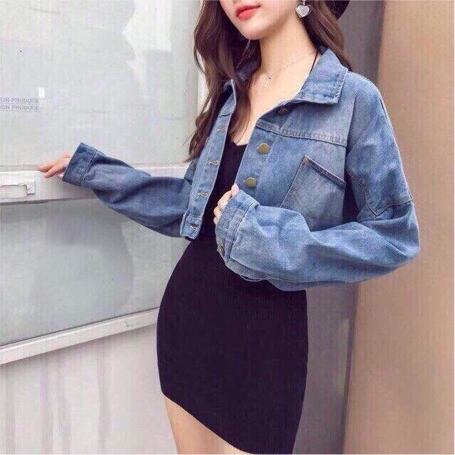 Áo khoac jean lửng cao cấp