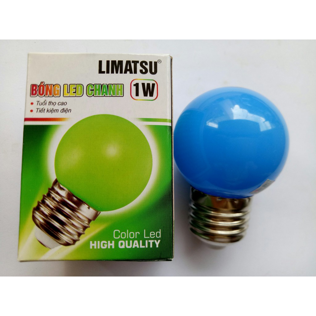 Bóng LED Chanh 1w Đủ Các Màu E27-Hàng Chất Lượng Cao