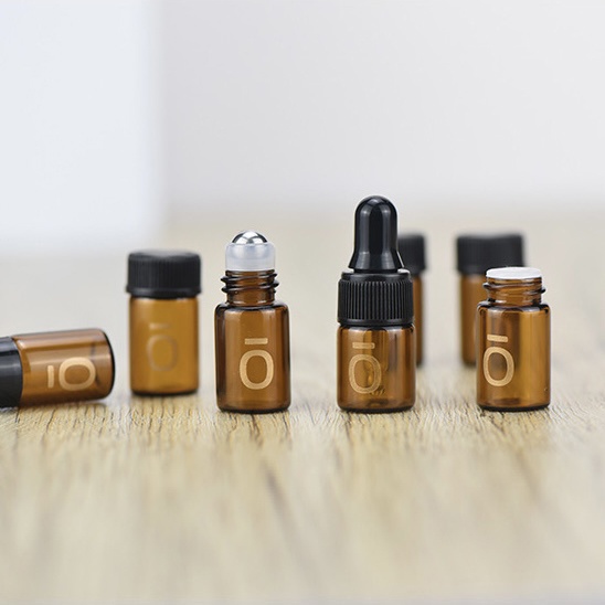 Hũ đựng tinh dầu rỗng 2ml dạng lăn bằng thủy tinh màu nâu chống ánh sáng