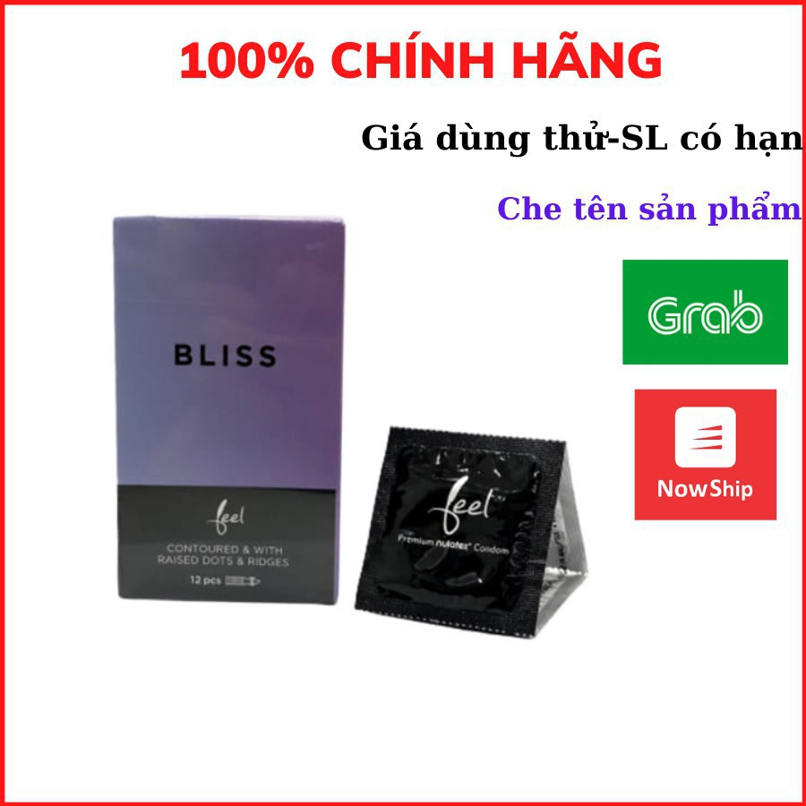 Chính hãng- LẺ 1 BAO - Bao Cao Su Feel Premium Bliss - Bcs gân gai