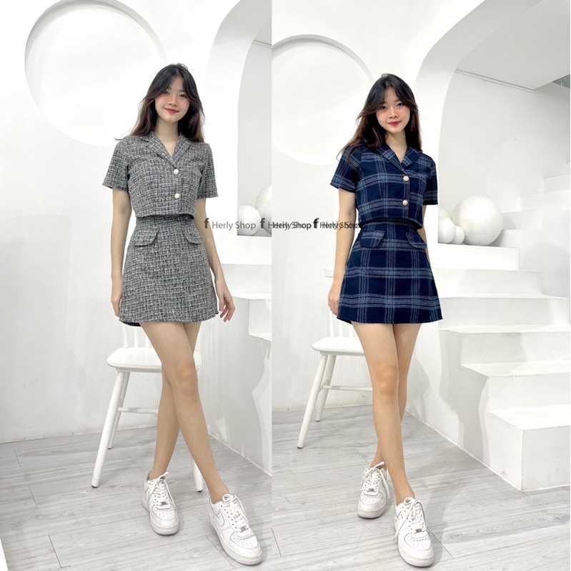 SET ÁO VEST CHÂN VÁY( hình shop tự chụp)