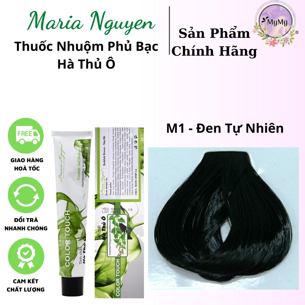 Thuốc Nhuộm Tóc Thảo Dược Maria Nguyen  Hà Thủ ô Mượt Tóc, Không Rát Da Đầu, Mùi Dịu Nhẹ + 9MÀU