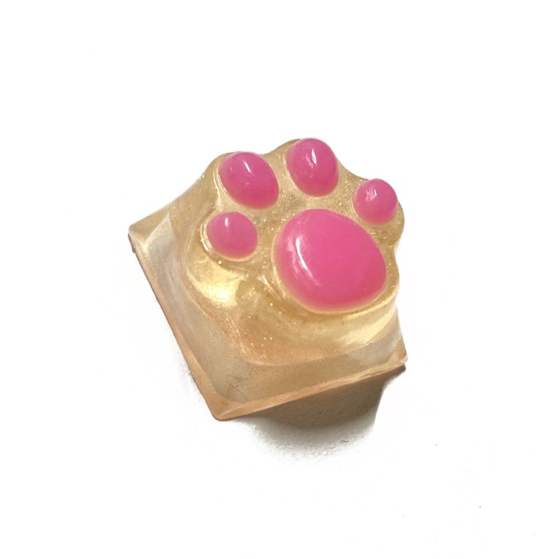 OEM Nút Bàn Phím Hình Chân Mèo Hello Kitty Bằng Nhựa Resin Màu Rgb Trong Suốt