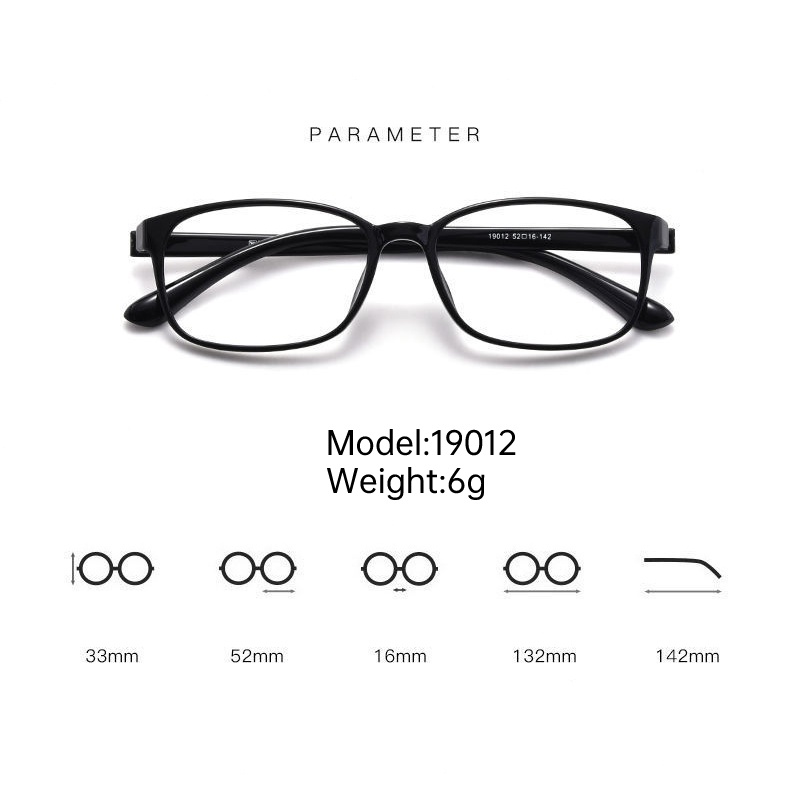 Gọng Kính Siêu Nhẹ HEVIA TR90 PT041 Thoải Mái Dành Cho Nam