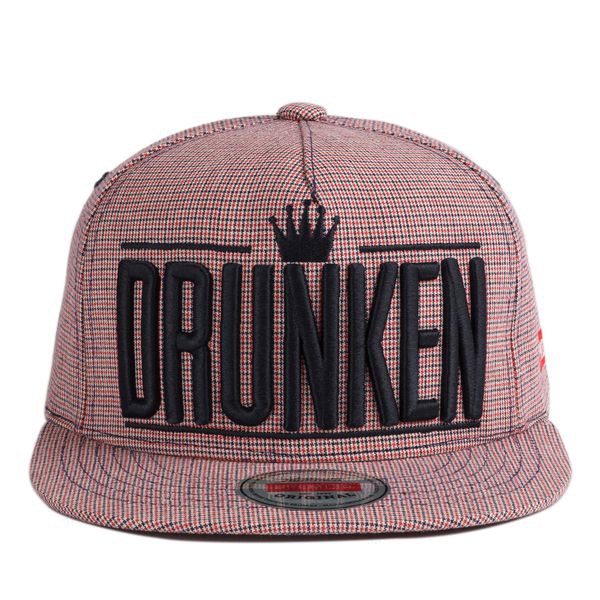 Mũ snapback Mũ hiphop Premi3r DRUNKEN MULTICHECK red/navy Mũ Lưỡi Trai Phong Cách Hiphop Cho Nam