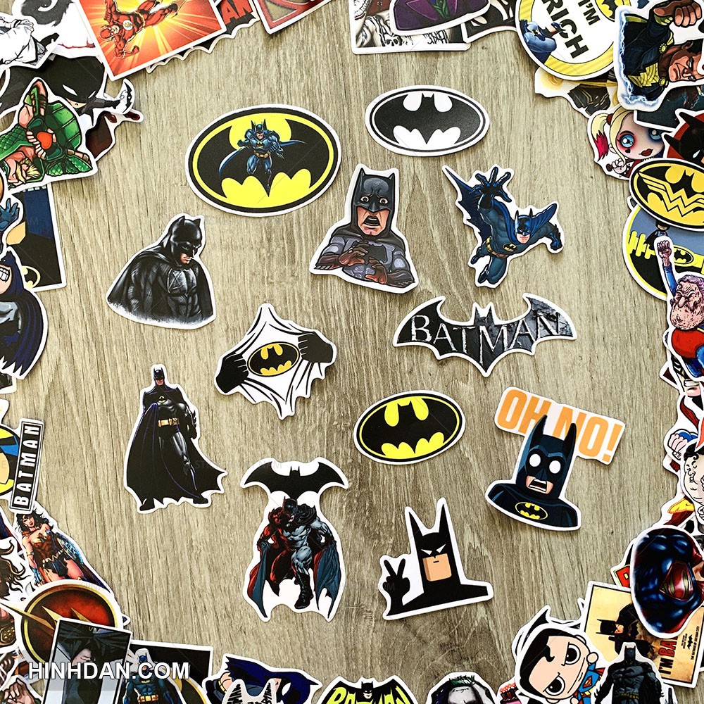 Sticker Siêu Anh Hùng chống nước siêu dễ thương dán xe, dán laptop, dán nón bảo hiểm chống nước