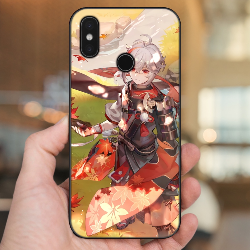 Ốp lưng Xiaomi Mi 8, Mi 8 SE viền đen in hình Kazuha Genshin Impact