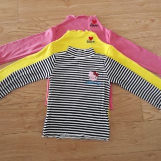 Set 3 áo cotton len tăm cổ 3p cho bé gái 13.14kg