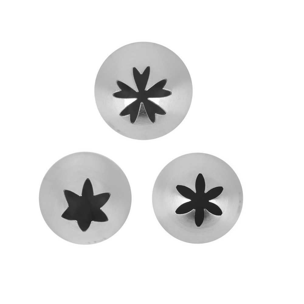 Set 1/3 đui bắt bông kem inox tạo hình hoa anh đào trang trí bánh nướng