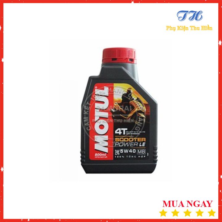 Nhớt máy Motul Scooter Power Le 5W40 0.8L - nhớt Pháp dùng cho xe ga