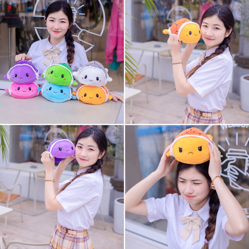 🔥HOT🔥 2021 Đồ Chơi Bạch tuộc nhồi bông chuyển đổi cảm xúc 2 mặt khác nhau nhiều màu sắc tùy chọn con rùa cảm xúc quà tặng
