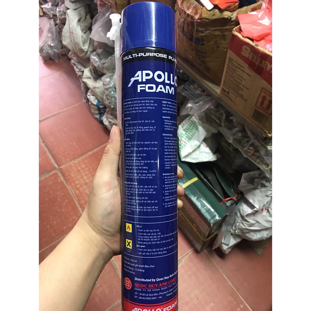 KEO BỌT NỞ APOLLO FOAM CÓ VÒI BƠM ĐI KÈM TRANG TRÍ VIỀN GƯƠNG