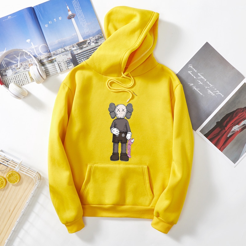 Áo Hoodie Tay Dài Dáng Rộng In Hình Sesame Street X Kaws Cá Tính Cho Nam Nữ | BigBuy360 - bigbuy360.vn