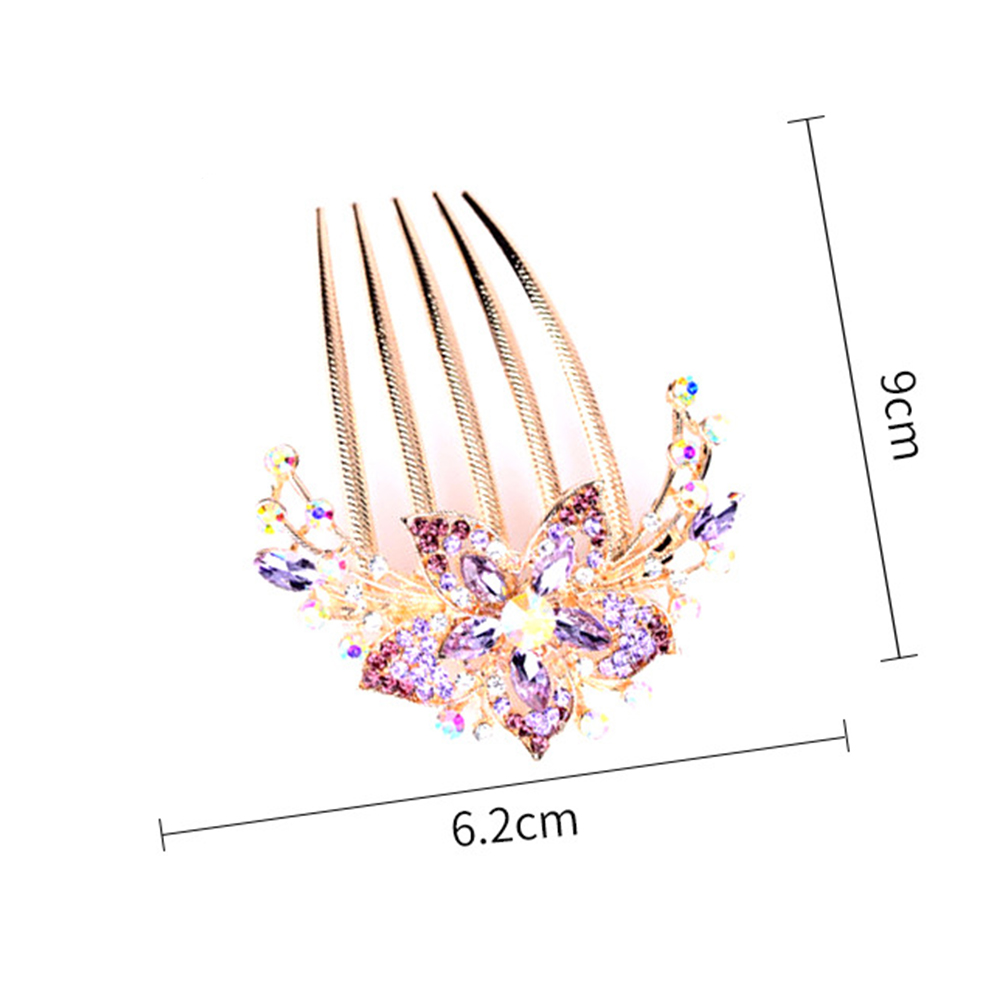 Lược Cài Tóc Hình Hoa Đính Đá Thời Trang Cho Nữ