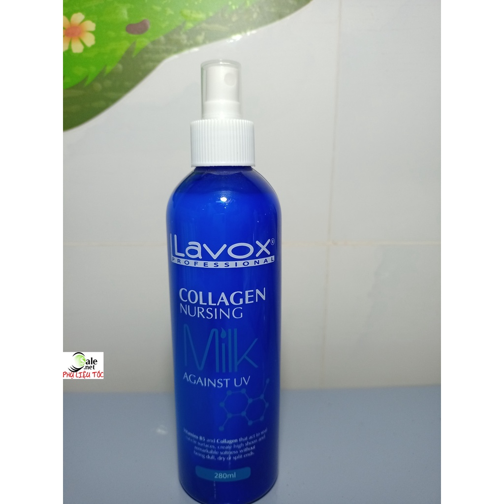 Xịt dưỡng xanh phục hồi tóc collagen Lavox