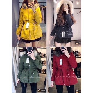Áo khoác Kaki lót lông cừu ( thắt eo)
