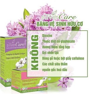 Băng vệ sinh hữu cơ hàng ngày Silvercare Organic Cotton Pantyliners