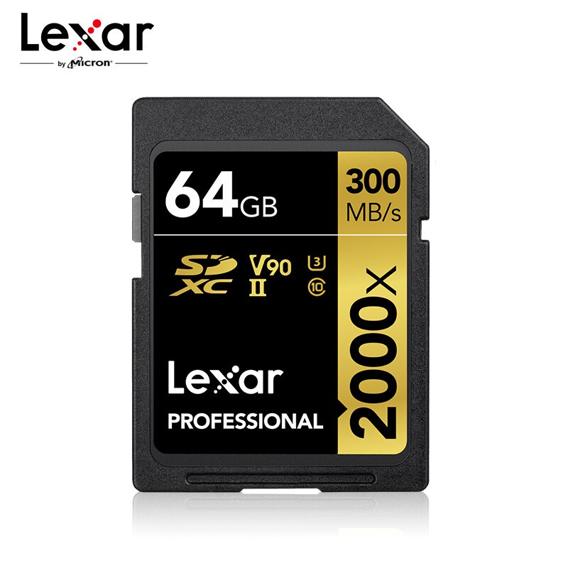 Thẻ Nhớ Tốc Độ Cao Lexar 2000x UHS-II SD 32GB 64GB 128G 300MB / s Cho Máy Ảnh Kỹ Thuật Số Lexar 2000x 3D 4K SLR