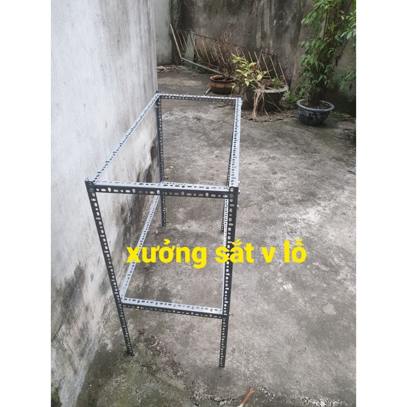 KỆ SẮT đa năng trồng rau 2 tầng dùng cho 2 khay loại 65.67.68X43cm