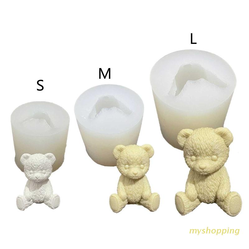 Khuôn silicon mềm hình gấu 3D dùng trang trí DIY