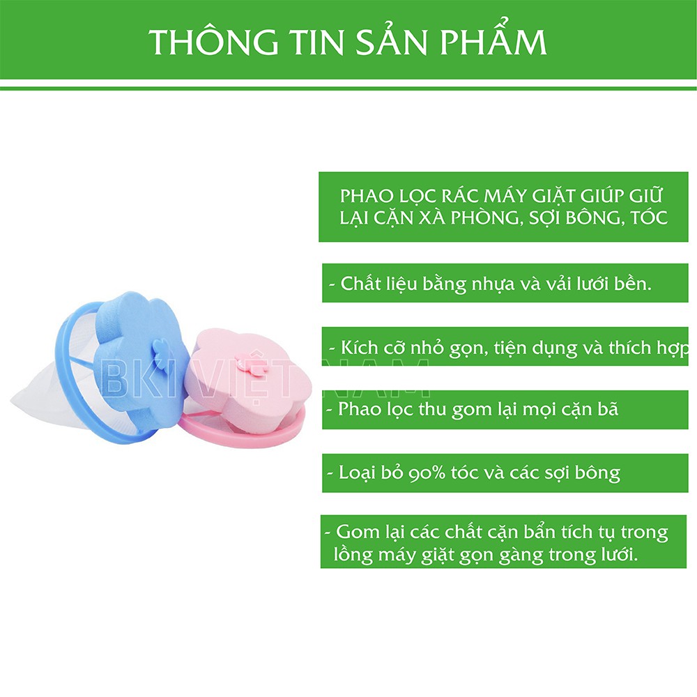 Túi Phao Lọc Cặn Bẩn, Rác Máy Giặt Hình Bông Hoa Nhiều Màu Sắc, Vệ Sinh Tiện Lợi