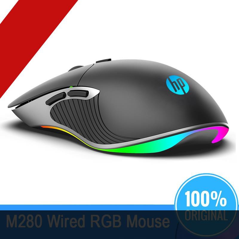 Chuột chơi game có dây và đèn LED nhiều màu sắc HP M280 6400 Dpi