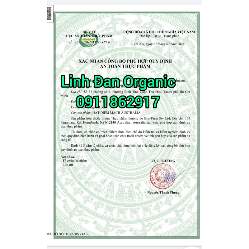 🌿 Hạt Diêm Mạch Ba Màu Úc Absolute Organic Mixed Quinoa 400g date 2025