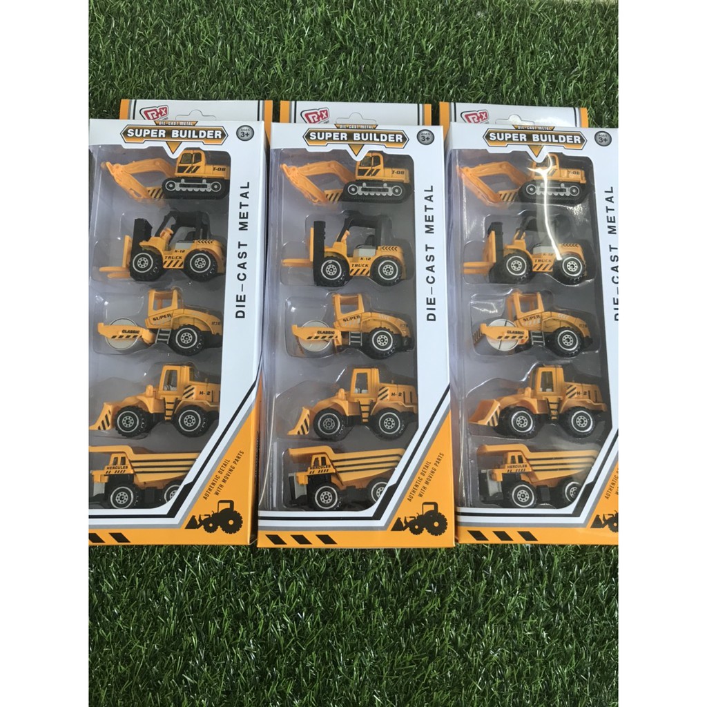 Set 5 xe công trình set 5 xe công trường loại tốt