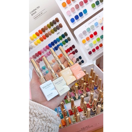 Set sơn verygood nail 60 màu , sơn hàn mẫu mới nhất TẶNG BẢNG MÀU VÀ BASE TOP