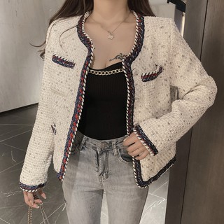 (SẴN) Áo dạ tweed viền nổi