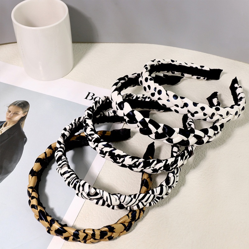 Băng Đô Da In Họa Tiết Da Báo Phong Cách Cổ Điển Dành Cho Nữ