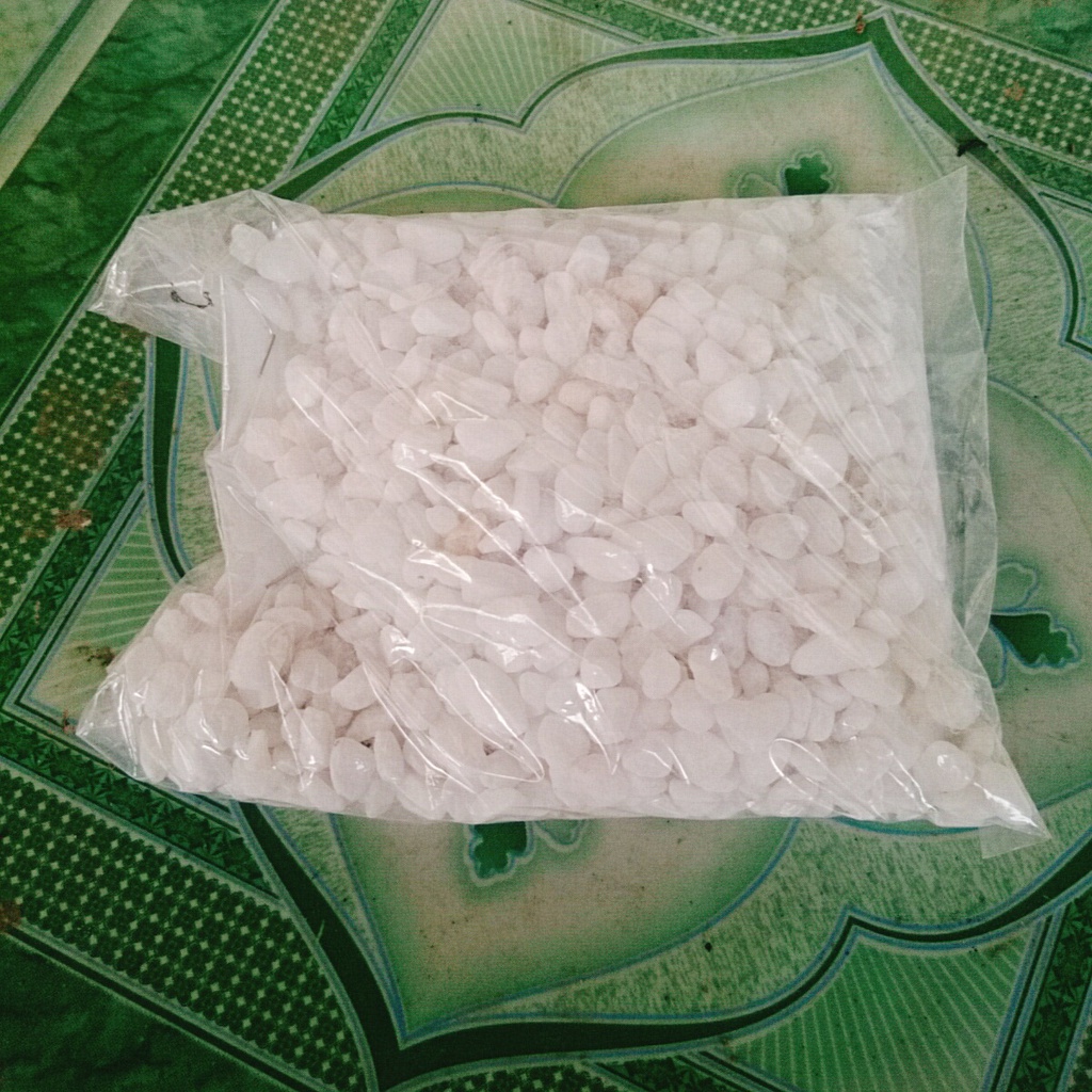 Đá sỏi trang trí chậu cây - 500g - Dòng sỏi trắng cao cấp