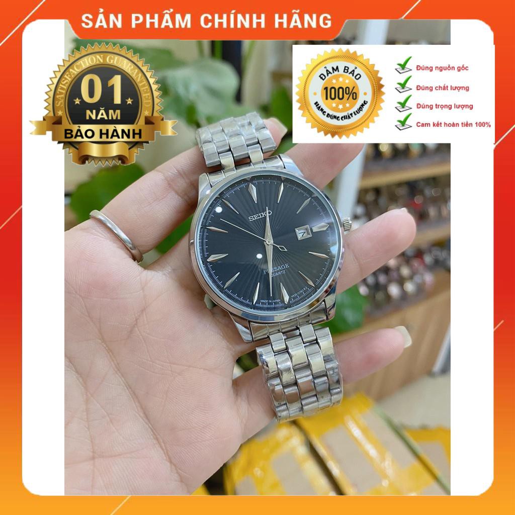 Đồng hồ nam Seiko  Presage T6091 dây thép không ghỉ, mặt kính Hardlex bảo hành 12 tháng