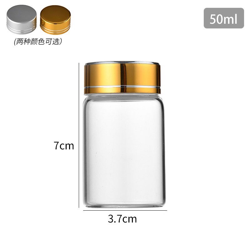 Hũ thủy tinh đựng vòng trầm hương , đông trùng hạ thảo, saffron