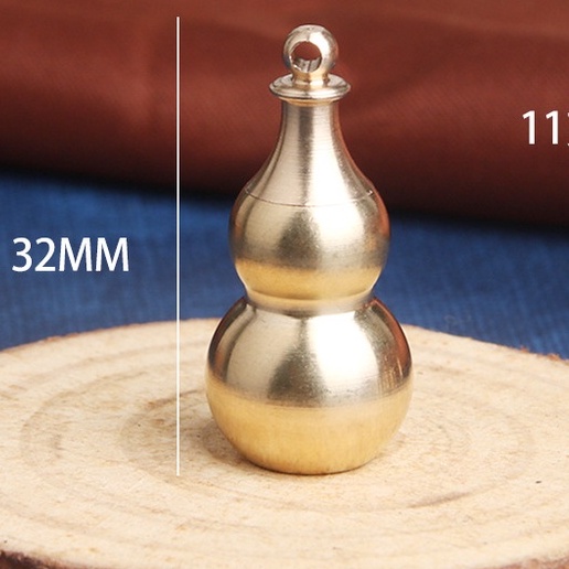 Móc khóa đồng thau độc lạ may mắn phong thủy Hình trái bầu rọc giấy  may mắn phong cách sưu tầm độc đáo bền chắc.
