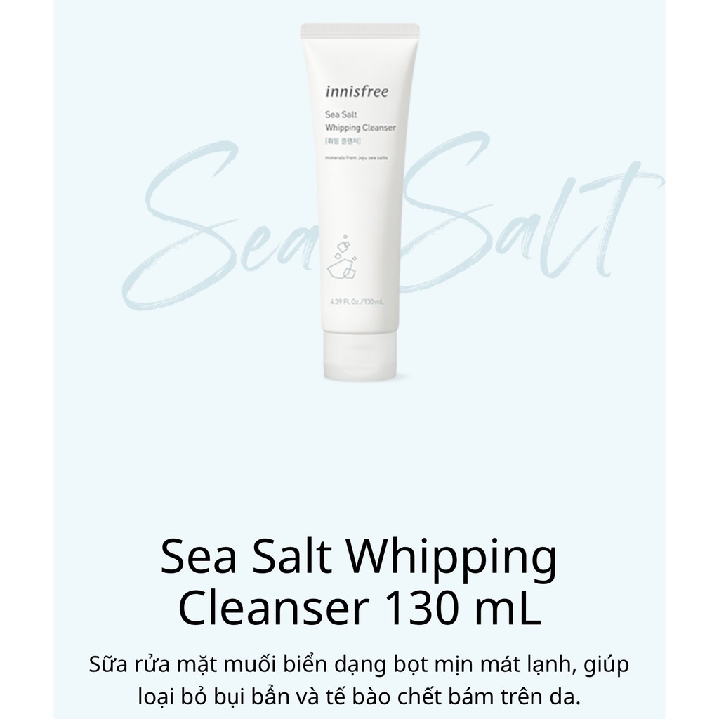 Innisfree sữa rửa mặt Sea Salt Whipping Cleanser