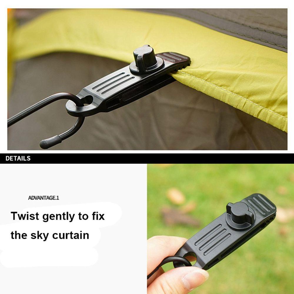 Set 1 / 4 Kẹp Lều Trại Bằng Nhựa Có Thể Xoay Tiện Dụng Giá Đỡ