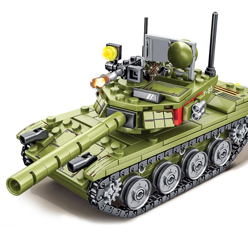 Lắp ghép Mô hình Tank  Army Sembo 105514 xe tank  Main Battle Tank 2 dolls 85 chiến đấu chủ lực
