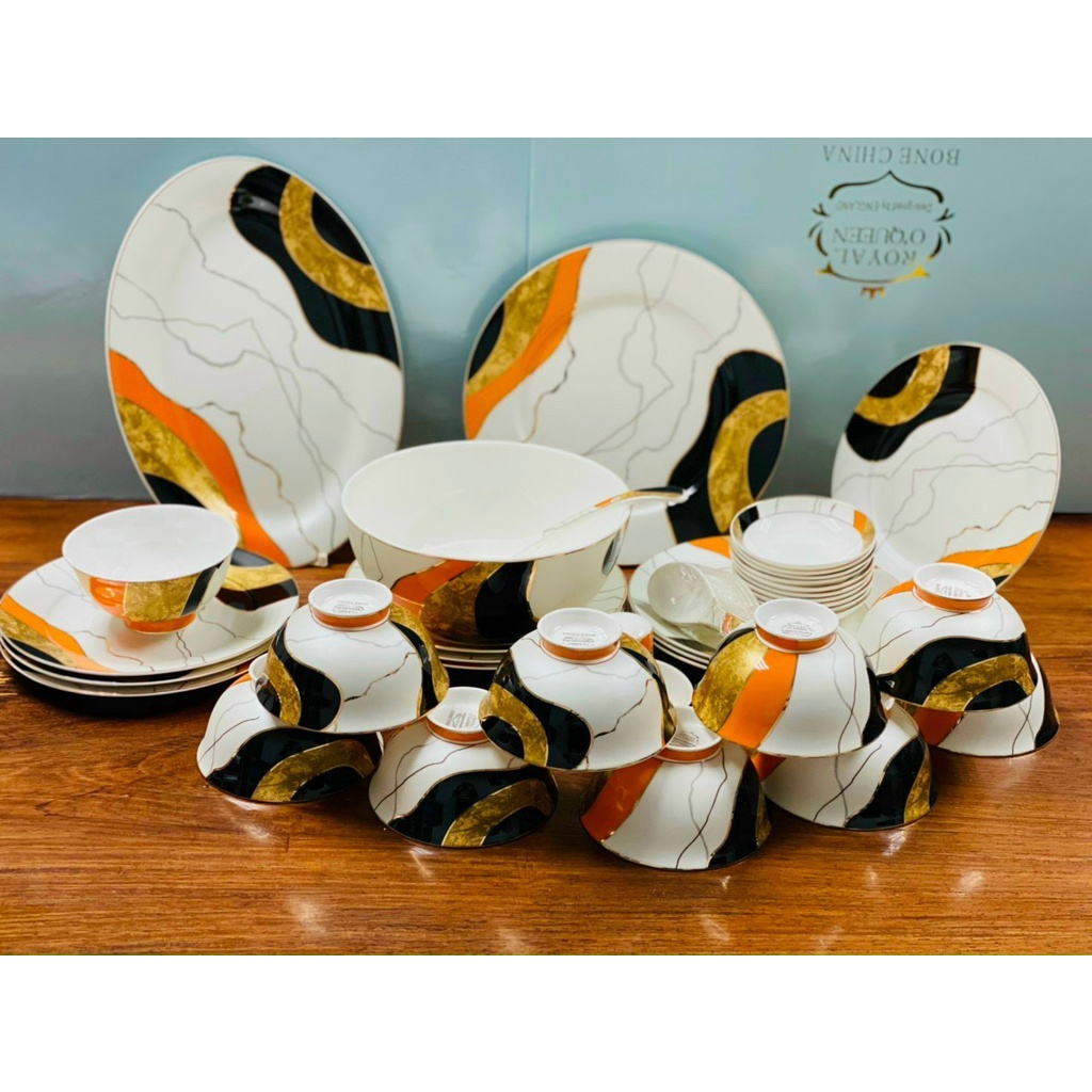 Bộ Bát Đĩa Cao Cấp. Set Bát Đĩa Cao Cấp Sứ Xương. Chén Đĩa Cao Cấp Sứ Xương. Bát Đĩa Đẹp