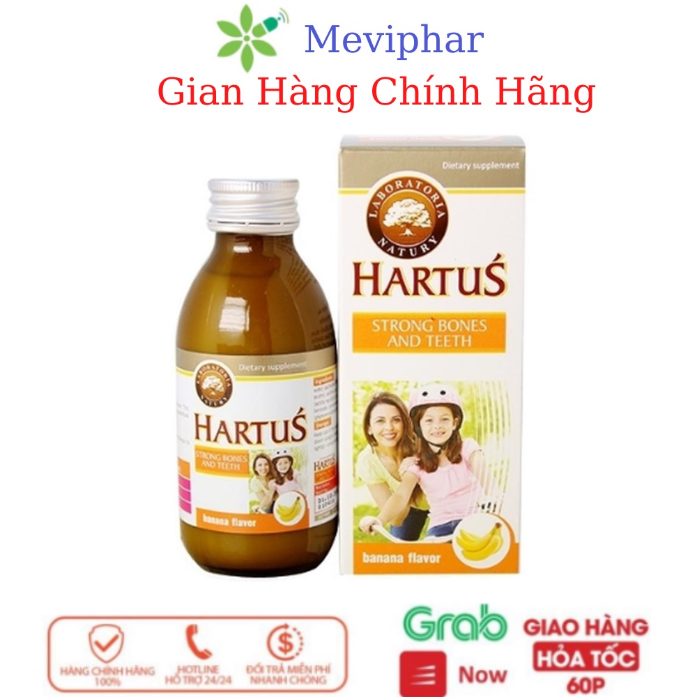 Hartus Canxi - Bổ Sung Canxi, Vitamin D3, Vitamin K, Hấp Thụ Canxi Tối Đa Nhờ Vitamin K (Chai 150ml)
