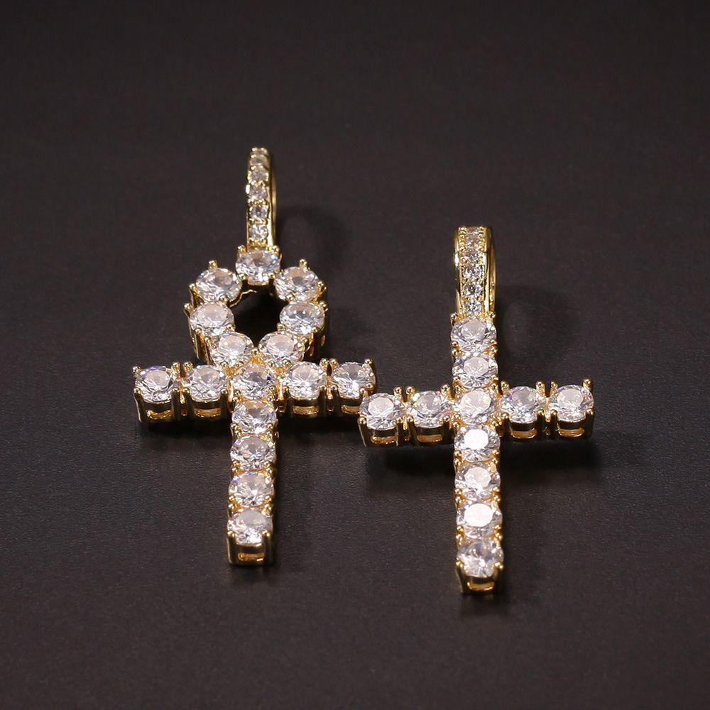 ❦Tôi❦ Vòng Cổ Choker Hợp Kim Mặt Hình Thánh Giá Thời Trang Phong Cách Punk|Mặt Dây Chuyền Hiphop Anker / Nhiều Màu