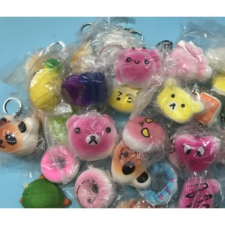 Combo 30 squishy đủ loại giá rẻ ngẫu nhiên tặng móc khóa- đồ chơi an toàn cho trẻ mã sản phẩm RJ4433