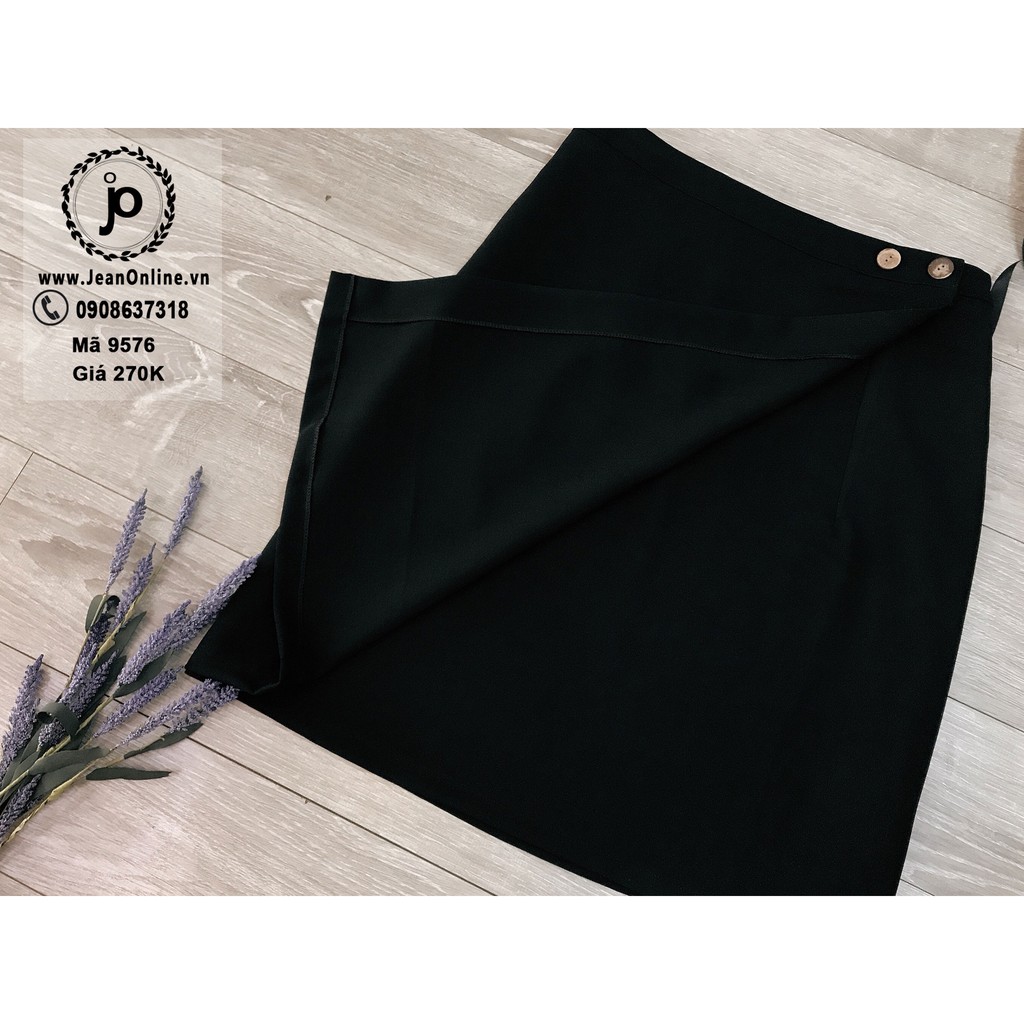 Chân Váy Dài Vạt Chéo Nút (MS 9576) Chân váy dài, thời trang công sở bigsize | BigBuy360 - bigbuy360.vn