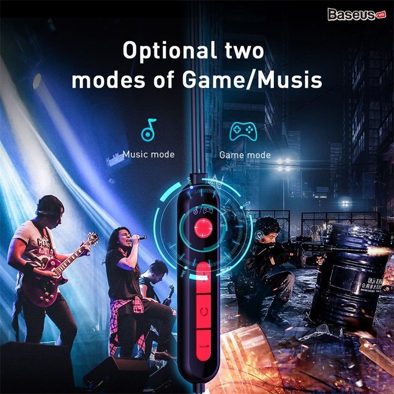 Tai nghe chơi Game chuyên dụng âm thanh cực chất Baseus C18 Gamo Immer 3D chân cáp Type-C