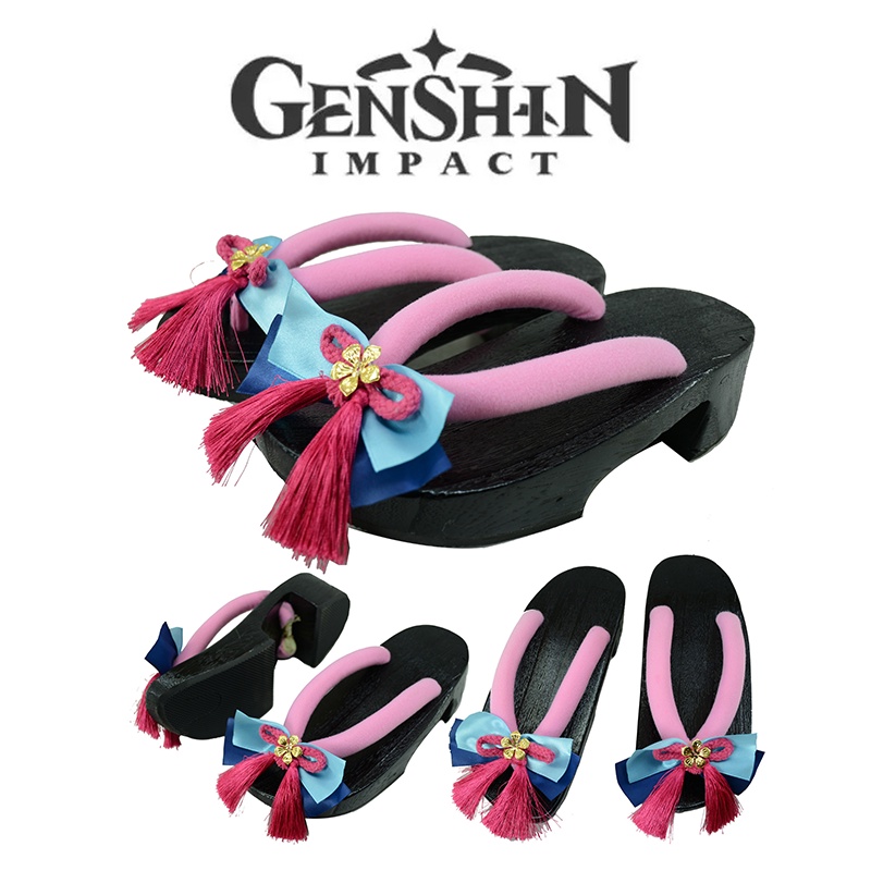 Genshin Impact Kamisato Ayaka Cosplay Costume Shoes Halloween Role Play Party gift